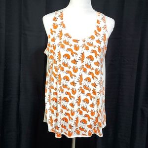 Fox print tank top